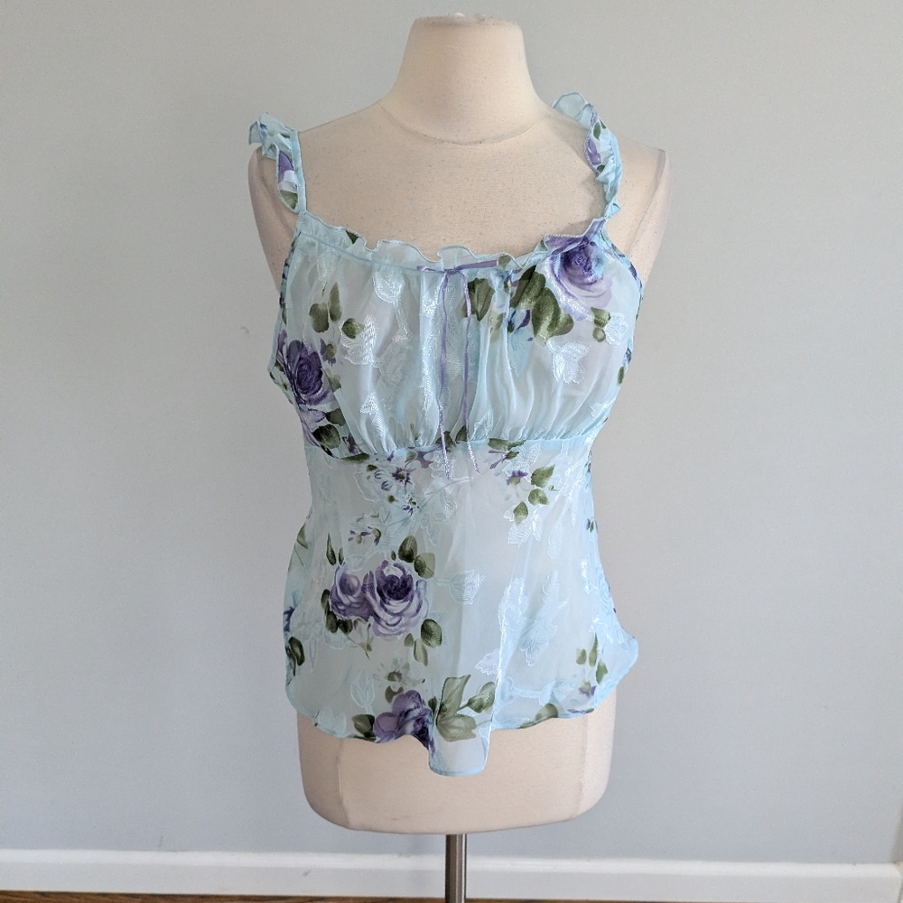 NEW Women's Vintage Secret Treasures Tank And Robe Silky Set Large - Picture 10 of 10